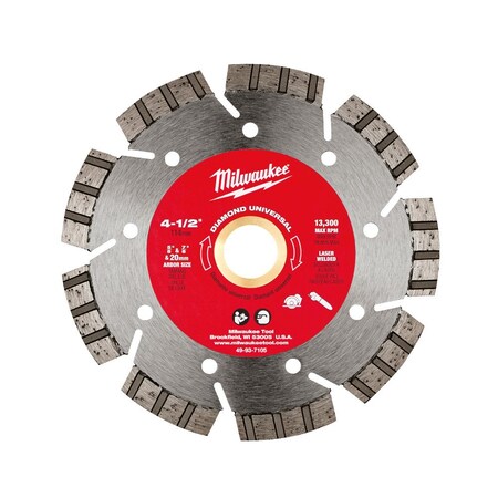 Milwaukee Tool 4 1/2" Diamond Universal segmented-turbo 49-93-7105